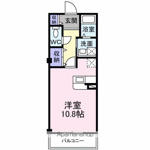 プレステージ1(ワンルーム/3階)の間取り写真