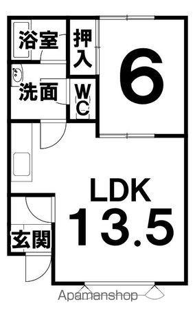 ヒルデスハイム252(1LDK/1階)の間取り写真