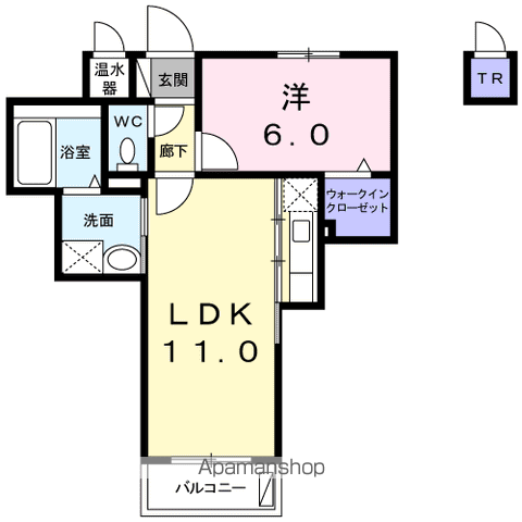 グランドコモンズⅡ(1LDK/1階)の間取り写真