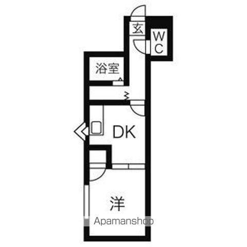 LUXE文京台(1DK/2階)の間取り写真