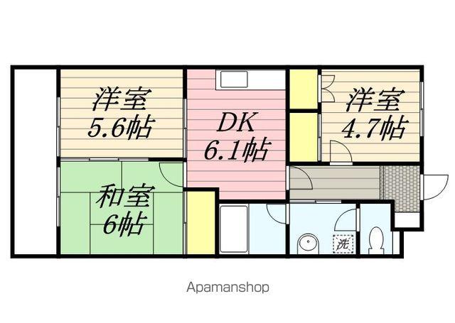 マンションはなきⅠ(3DK/2階)の間取り写真