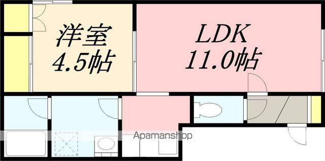 エミノス(1LDK/1階)の間取り写真