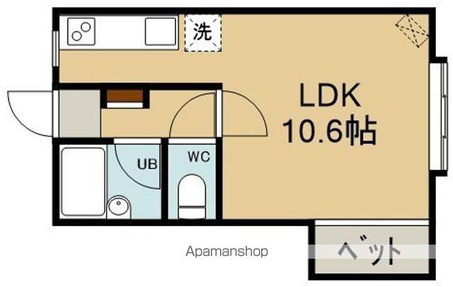 ルシール陣川(1K/2階)の間取り写真