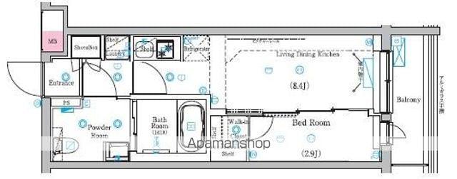 ラフィスタ鷺ノ宮(1LDK/2階)の間取り写真
