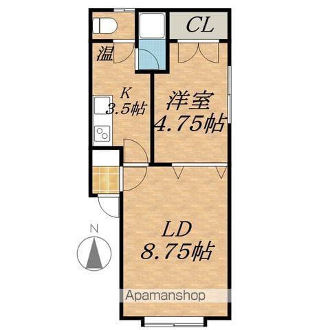 カイセイマンション(1LDK/1階)の間取り写真