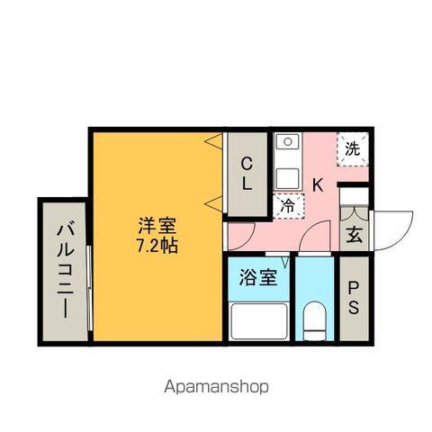 エムズワン(1K/3階)の間取り写真