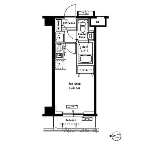 パークアクシス蒲田壱番館(ワンルーム/7階)の間取り写真