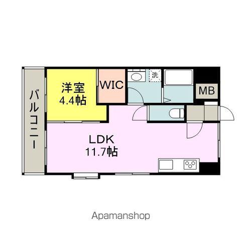 橘センタービル(1LDK/6階)の間取り写真