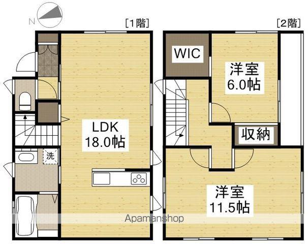 山陽本線 高島駅(岡山) 徒歩7分 2階建 築10年(2LDK)の間取り写真