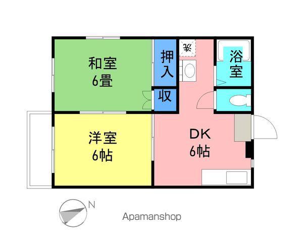 プリムローズ(2DK/1階)の間取り写真