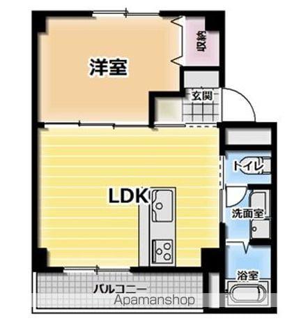 京都北山 2棟(1LDK/5階)の間取り写真