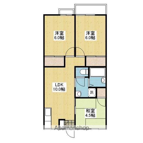 ホワイトハイツ久保田(3LDK/2階)の間取り写真