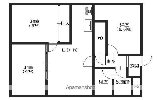 ノースシテイ21(3LDK/4階)の間取り写真