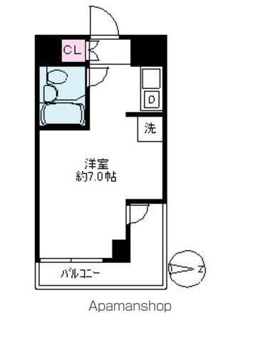 パレドール文京メトロプラザ I(ワンルーム/2階)の間取り写真