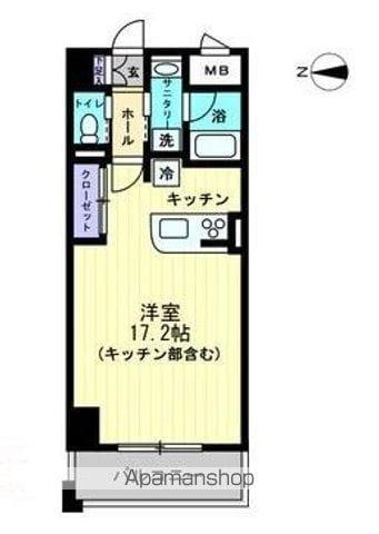 アルファレガロ中央町(1K/6階)の間取り写真