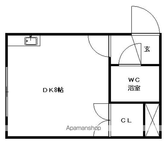 第2森宅建菊水ビル(ワンルーム/1階)の間取り写真