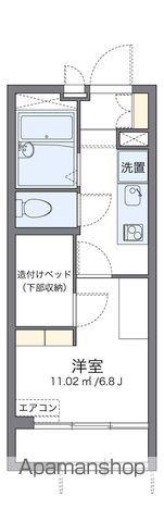 レオパレスホカリズ登戸(1K/1階)の間取り写真