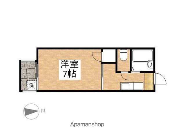 タウニィーかわきん(1K/1階)の間取り写真