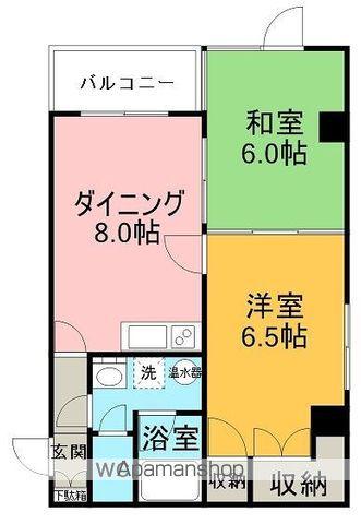 メゾンドリバージュ(2DK/1階)の間取り写真