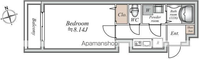 ドゥーエ四谷三丁目(1K/1階)の間取り写真