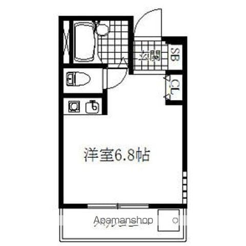 レジデンス原(ワンルーム/3階)の間取り写真