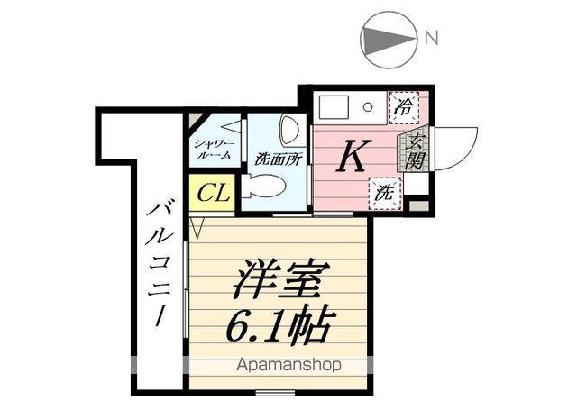 奏マルシェTSURUMI(1K/2階)の間取り写真