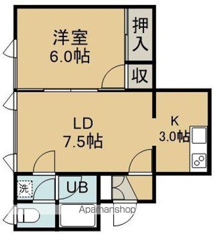 サンロード桔梗(1LDK/1階)の間取り写真