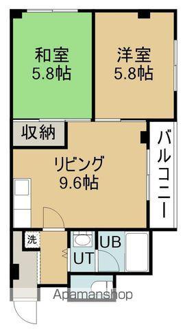 柏木コーポ(2DK/3階)の間取り写真