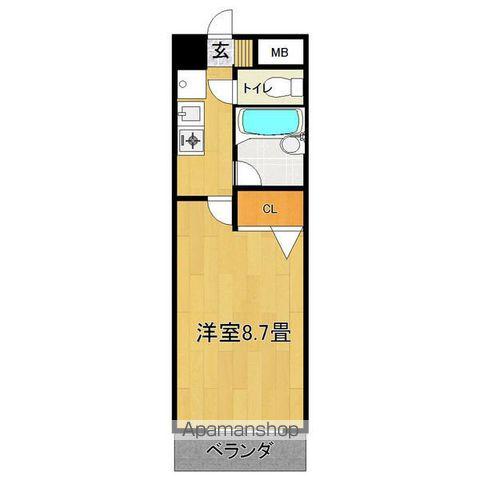 ソフィア緑ヶ丘(1K/4階)の間取り写真