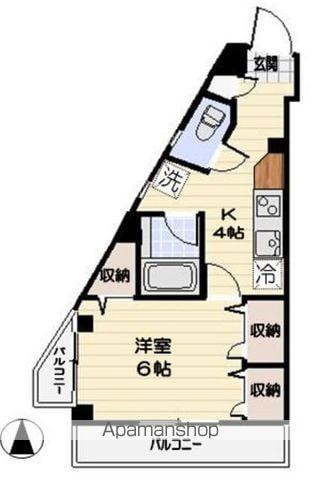 ロマネあけぼの(1K/2階)の間取り写真