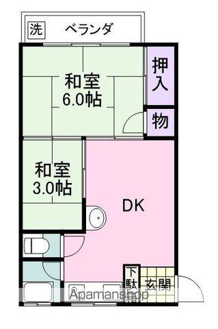 第二アヴァンセ杉谷(2DK/3階)の間取り写真