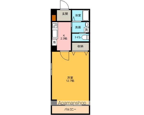 クールドノール(1K/7階)の間取り写真