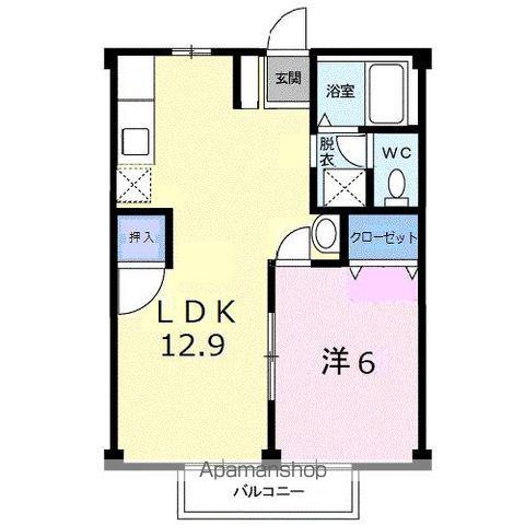 タウニィ武下(1LDK/1階)の間取り写真