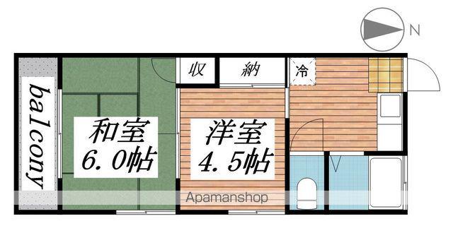 吉田荘(2K/2階)の間取り写真