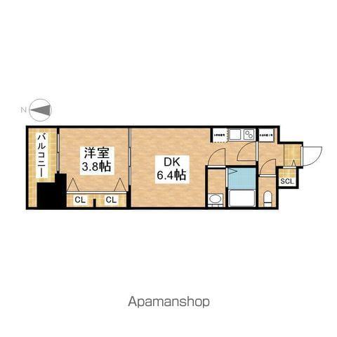 プレサンス今池駅前フェルディノ(1DK/8階)の間取り写真