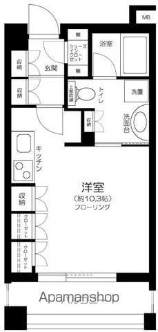 日神デュオステージ桜上水(1K/6階)の間取り写真