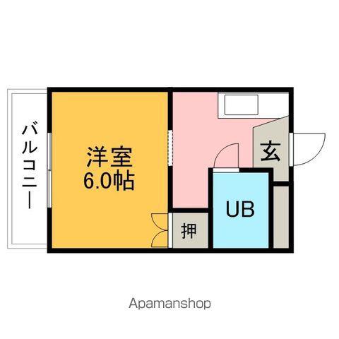 シャトレベール青山(1K/3階)の間取り写真
