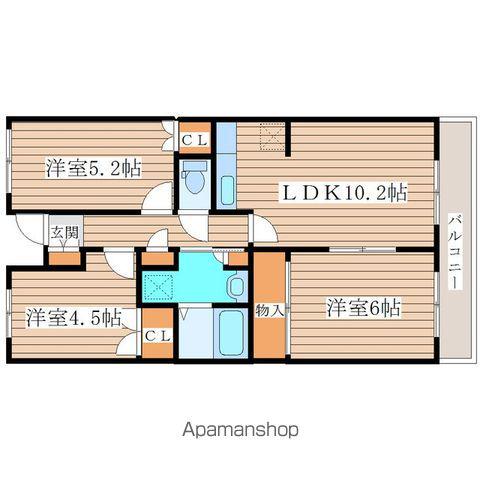 グランドール泉中央Ⅱ(3LDK/3階)の間取り写真