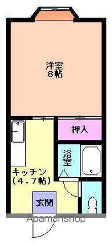 コーポ花徳(1K/1階)の間取り写真