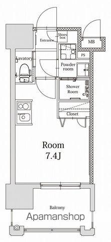エンクレストALIVE白金(ワンルーム/2階)の間取り写真