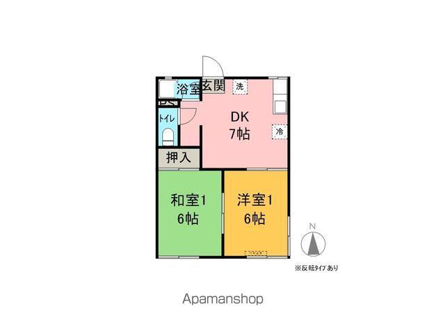 アザレアハイツ(2DK/1階)の間取り写真