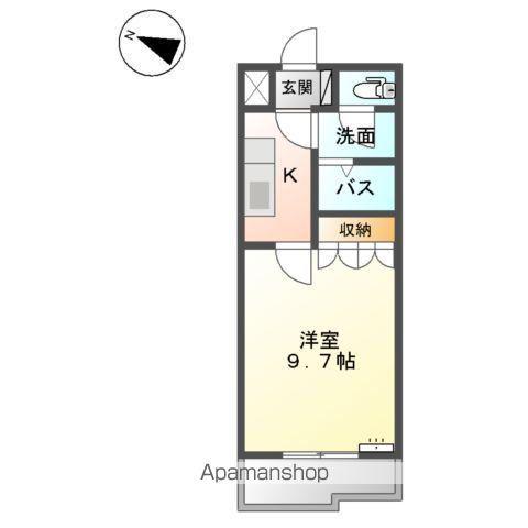 ロイヤルハイツ・IYO(1K/2階)の間取り写真