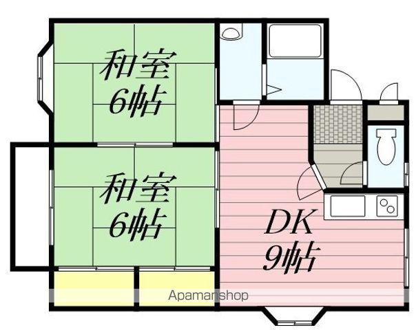 コーポ二ノ原 A(2DK/1階)の間取り写真