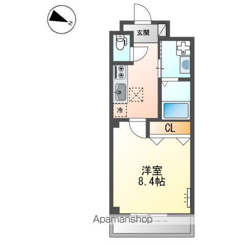 WABISABI(1K/1階)の間取り写真