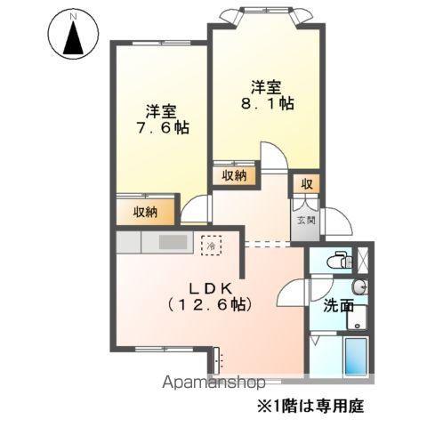 フィールドステージ1(2LDK/1階)の間取り写真