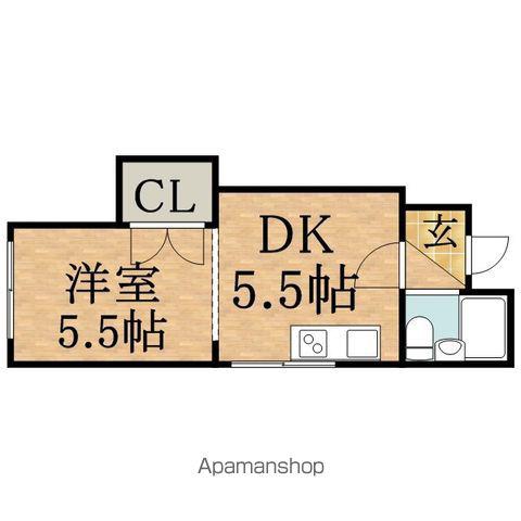 メゾンドパル(1DK/5階)の間取り写真