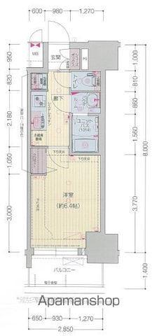 プレサンス新栄アーバンフロー(1K/14階)の間取り写真