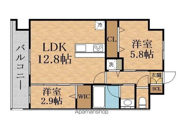 SPLENDIDE RAIZE SHINOSAKA ノース(2LDK/10階)の間取り写真