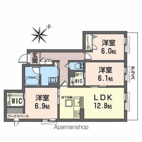 シャーメゾンルーナノワ(3LDK/2階)の間取り写真