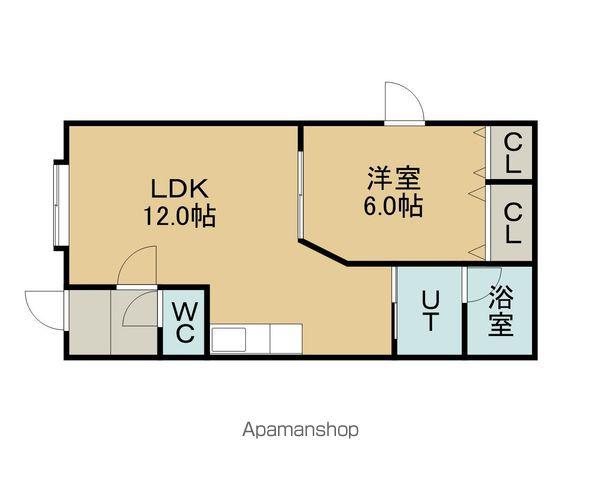 コーポ翼2(1LDK/1階)の間取り写真